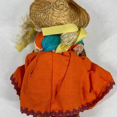 Vintage Mexican Hand-painted Folk Art Doll