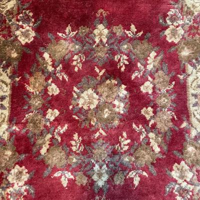 PERSIAN STYLE RUG AND A SMALLER STEP TRASH CAN