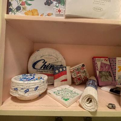 PLASTIC TABLECLOTHS, DISPOSABLE DINNERWARE, STORAGE BAGS AND MORE