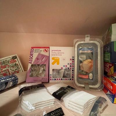 PLASTIC TABLECLOTHS, DISPOSABLE DINNERWARE, STORAGE BAGS AND MORE