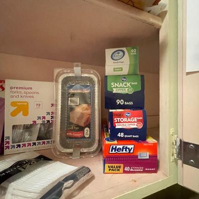 PLASTIC TABLECLOTHS, DISPOSABLE DINNERWARE, STORAGE BAGS AND MORE