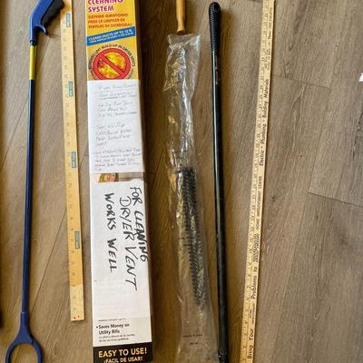 CANE, GRABBER, YARD STICKS AND DRYER VENT CLEANERS