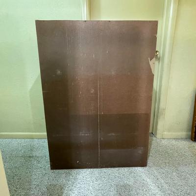 3 SHELF BOOKCASE AND A WOODEN CHAIR