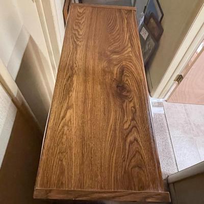 3 SHELF BOOKCASE AND A WOODEN CHAIR