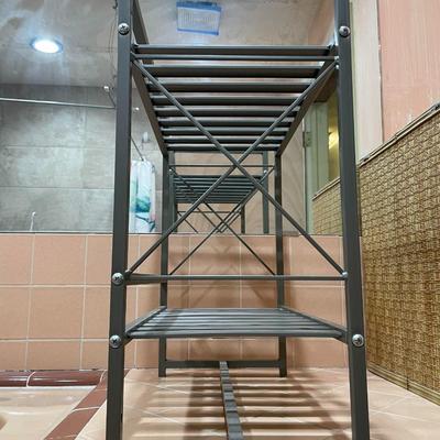 METAL 2 TIER SHELF, SHOWER CADDY AND A SHOWER WAND
