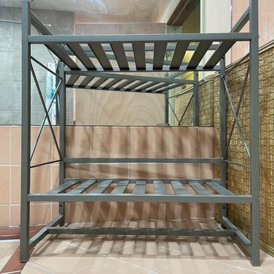 METAL 2 TIER SHELF, SHOWER CADDY AND A SHOWER WAND