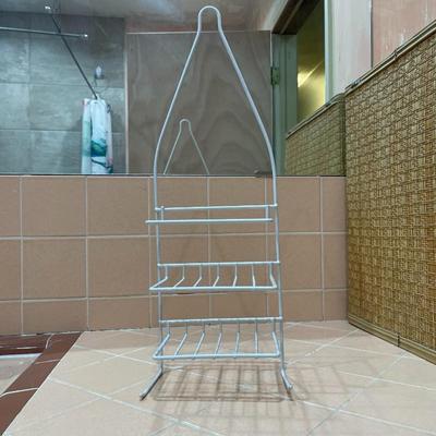 METAL 2 TIER SHELF, SHOWER CADDY AND A SHOWER WAND