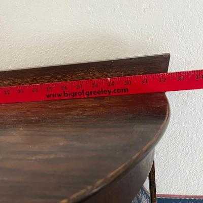 Oak Curved Glass China Hutch