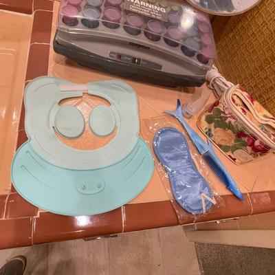 ELECTRIC HAIR CURLERS, MAKEUP BAG AND MORE