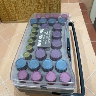 ELECTRIC HAIR CURLERS, MAKEUP BAG AND MORE