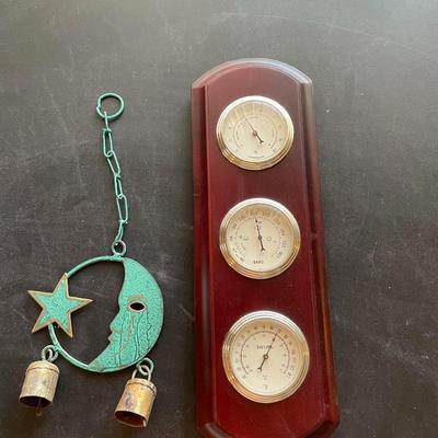 BAROMETER AND A COLLECTION OF WALL HANGINGS