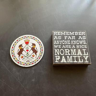 BAROMETER AND A COLLECTION OF WALL HANGINGS