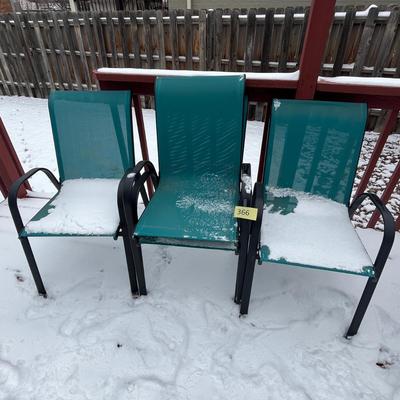 Set of 4 patio chairs