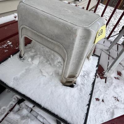 Patio table & step stools