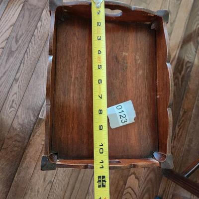Vintage Small Solid Wood Side table 11x9x18