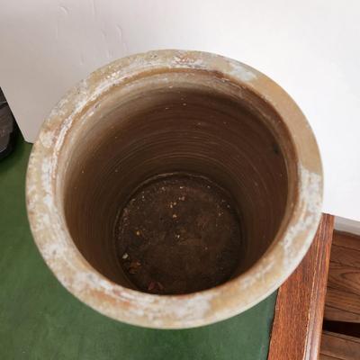 Antique Salt Glazed Stoneware Crock 9.5"h 6"diameter