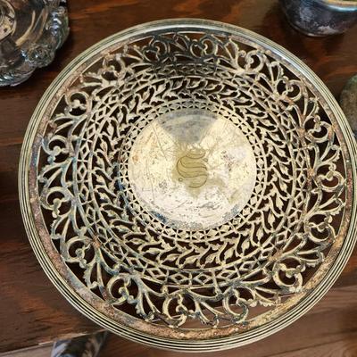 Large Mix Lot of Silverplate Pewter Trays Platters Pitcher Bucket & more