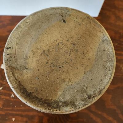 Antique Salt Glazed Stoneware Crock 9.5"h