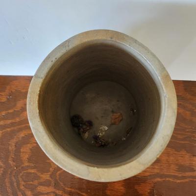 Antique Salt Glazed Stoneware Crock 9.5"h