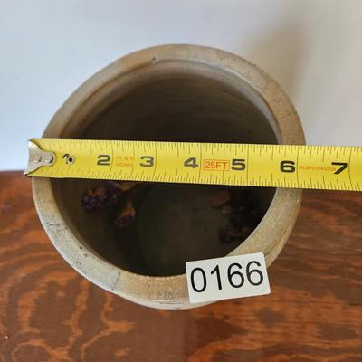 Antique Salt Glazed Stoneware Crock 9.5"h