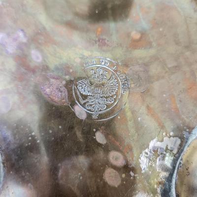 Antique Brass Planter Jardiniere with Lion Heads Hallmarked Doubled head Eagle