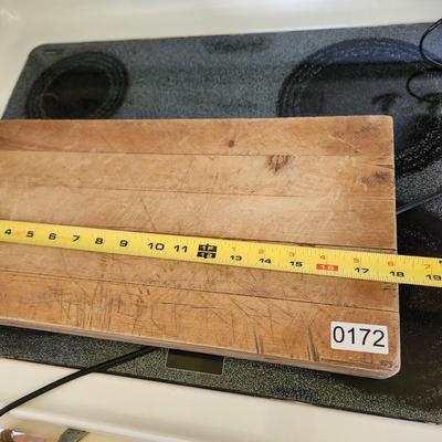 Vintage Small Butcher Block Cutting Board Wood Block 18x9x3