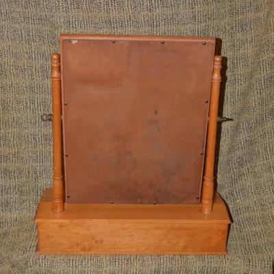 1950's Maryland Maple Shaving Mirror w/ Drawer and Lid 22