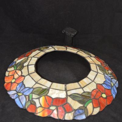 Beautiful Leaded Stained Glass Lamp Fixture
