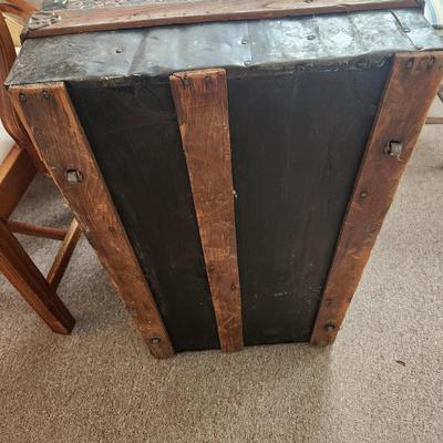 Antique Victorian Dome Hump back Steamer Trunk