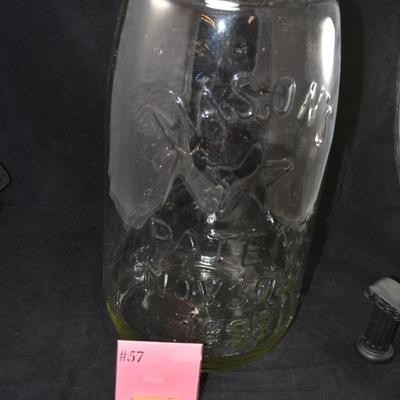 Vintage Mason's Eagle 5 Gallon Pickle Jar w/ Bale Handle and Lid 18.5