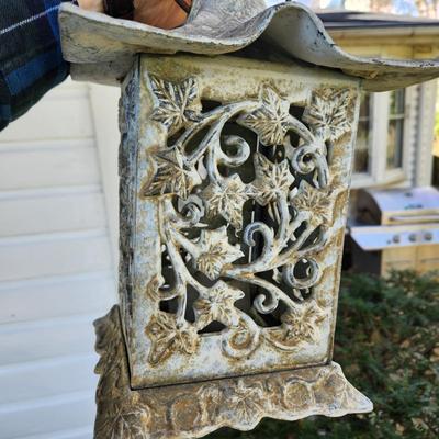 3 Piece Lot Heavy Metal Rabbit , Concrete Mushroom Metal Candle Lantern