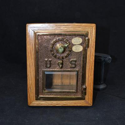 Vintage Brass Mail Box Bank w/ Combination Working