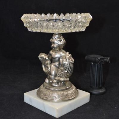 Vintage Italian Cherub Pedestal Bowl