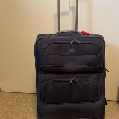LUGGAGE, NEW TRAVEL KIT, NECK PILLOW AND TRAVEL ALARM CLOCK