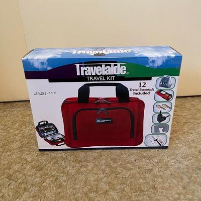 LUGGAGE, NEW TRAVEL KIT, NECK PILLOW AND TRAVEL ALARM CLOCK