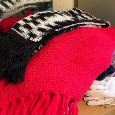 KNIT SCARVES AND GLOVES