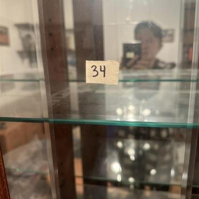 34 Large Glass Display Cabinet with Curved Glass