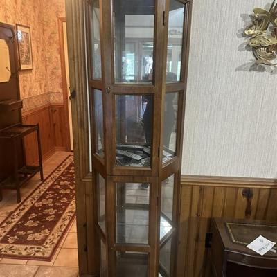42 Mirror Backed Glass Curio/Display Cabinet