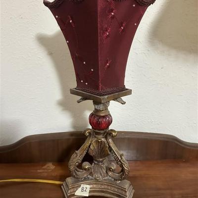 82 Red Bedroom Table Lamp