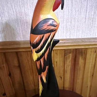117 Wood Bird Carving/Statue