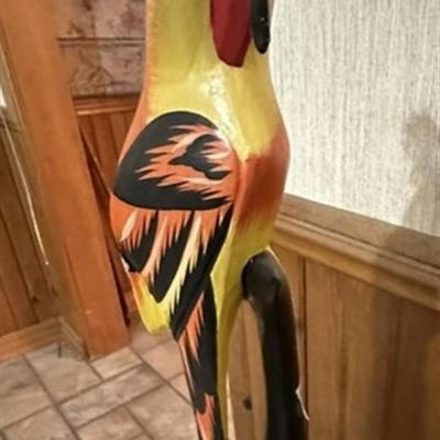 117 Wood Bird Carving/Statue