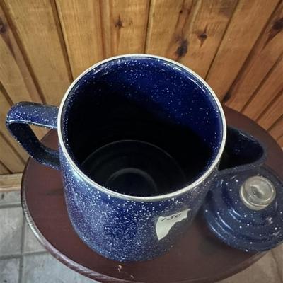 130 Blue Enamel Coffee Pot