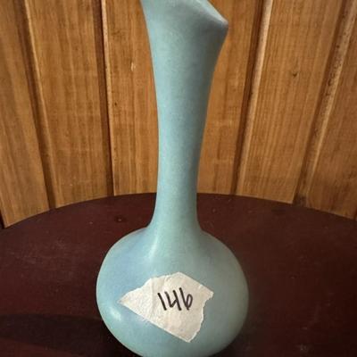 146 Vintage Van Briggle Small Blue Vase