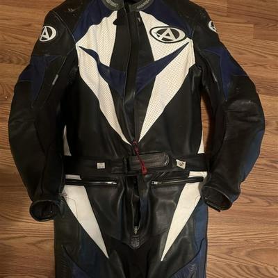 160 Schoeller Leather Motorcycle Suit Black - Size 46