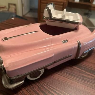 168 Pink Cadillac Cookie Jar - Straw Marks on Seat