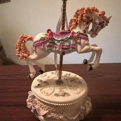172 Floral Carousel Rocking Horse