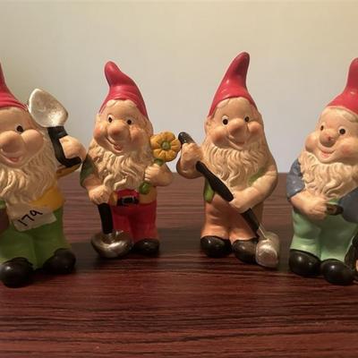 179 Lot of 4 Ceramic Gnomes