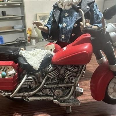 204 Decked Out Motorcycle Santa W/Tool Tray