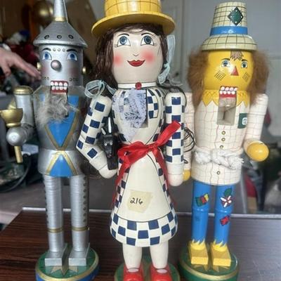 216 Wizard of Oz Nutcrackers - Dorothy / Scarecrow / Tin Man