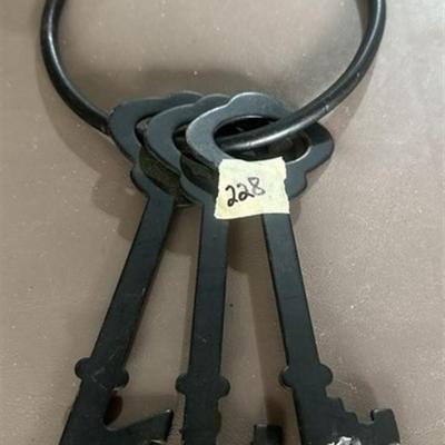 228 Large DÃ©cor Metal Keys on Ring